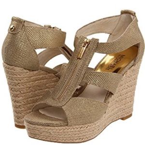 MK Damita Gold Wedge